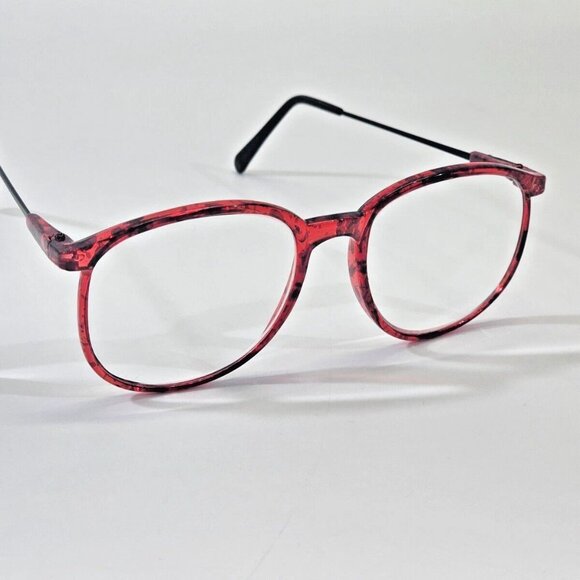 Unbranded Accessories - VINTAGE Unbranded Red Tortoise Shell Oversized Plastic Frames Glasses +175 EUC